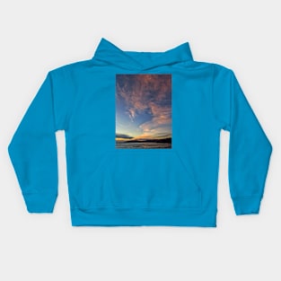 Pastel clouds at twilight Kids Hoodie